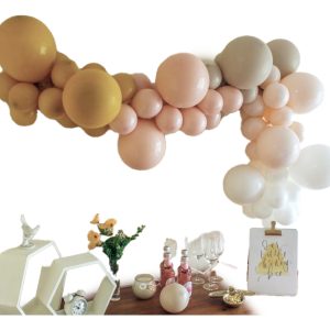 Semiarco Globos Mostaza Crema Arena Blanco Oficina Promo