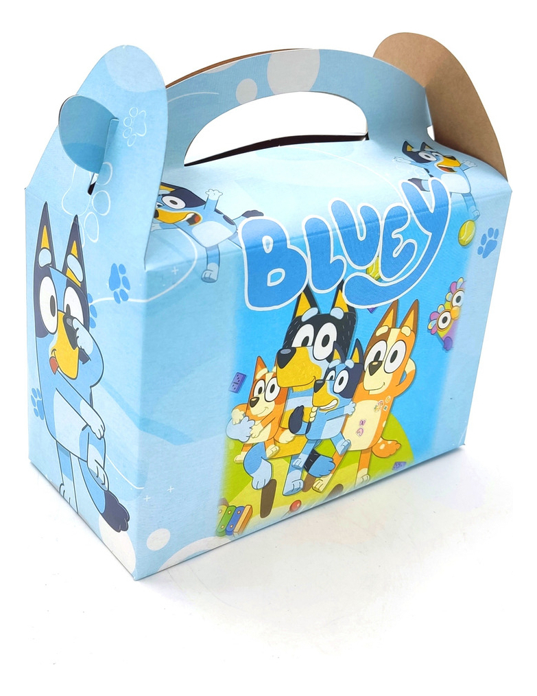 Caja Feliz Fiesta X6 Unidades Bluey Perro Niño Oferta