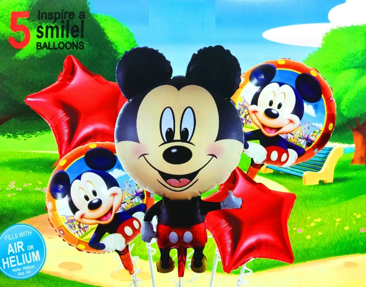 Bouquet Globos Decoracion Mickey Mouse Rojo Niño Promo Top - Imagen 2