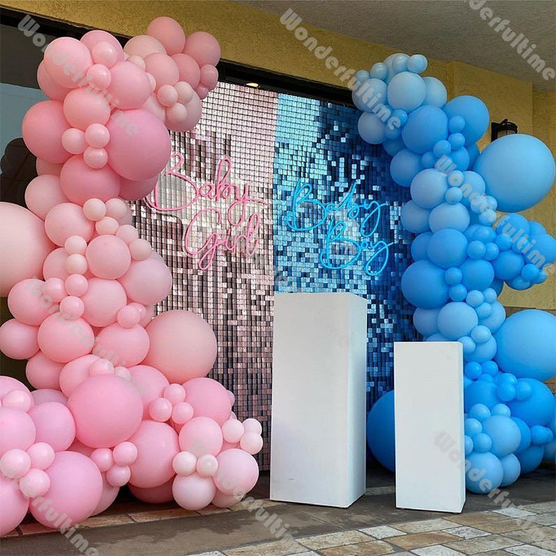 Arco Globos Rosado Azul Baby Shower Revelacion Sexo Promo - Imagen 2