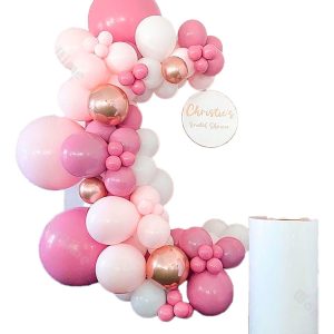Arco Globos Rosado Fucsia Dorado Decoracion Fiesta Comprar