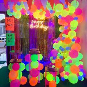 Arco Globo Neon Fiesta Hora Loca Promo Original Domicilio