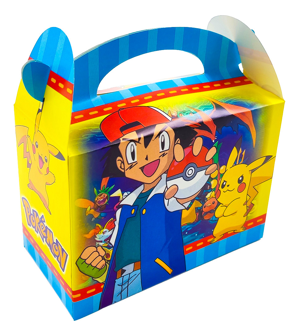 Caja Feliz Fiesta X12 Unidades Pikachu Niño Ash Promo - Imagen 2