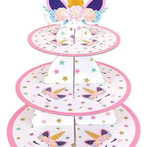 Torre Base Para Cupcakes 3 Niveles Unicornio