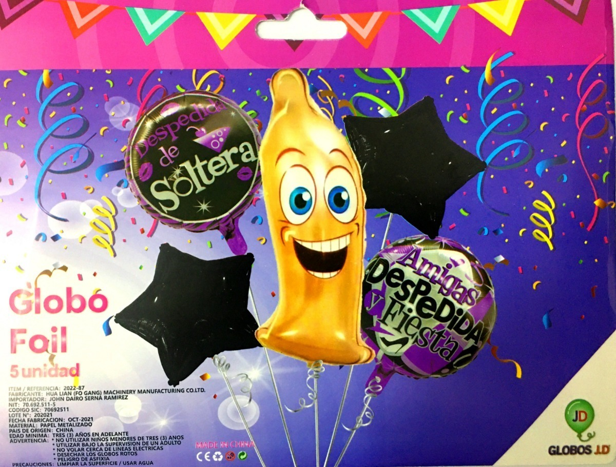Bouquet Globos Despedida Soltera Pene Condon Obseno Oferta - Imagen 3