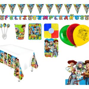Kit Fiesta Toy Story Mantel Cumpleaños Globos Vaso Promo