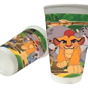 Vasos Guardia Del Leon Bandeja Fiesta Cumpleaños X12 Units