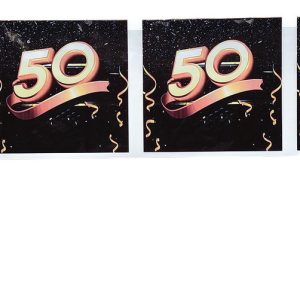 Decoracion Mantel Fiesta Plastico 50 Años Cumpleaños Oferta