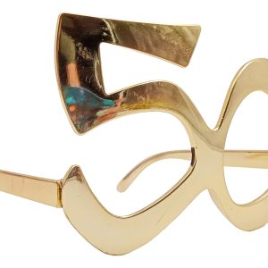 Gafas Pasta Dura Cumpleaños Dorado 50 Años Fiesta Hora Loca
