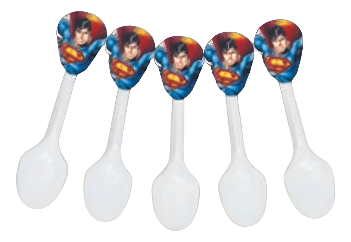 Cucharas Superman Decoracion Heroes Cumpleaños Ponque Oferta