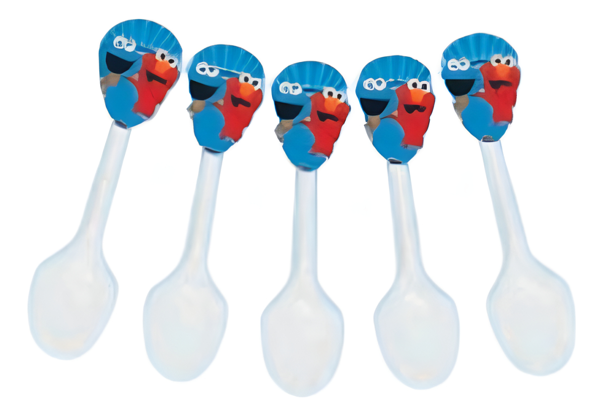 Cuchara Elmo Come Galletas Decoracion Fiesta Cumpleaños Ya