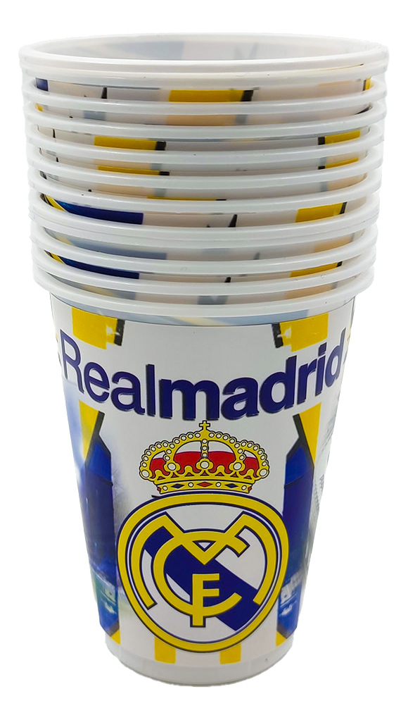 Kit 12 Vasos Decorativos Real Futbol España Oferta Original