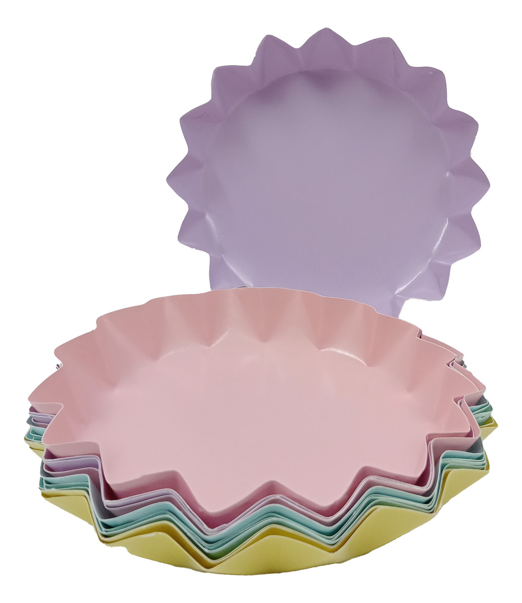 Platos Pastel Decoracion Candy Arcoiris Unicornio Fiesta - Imagen 2