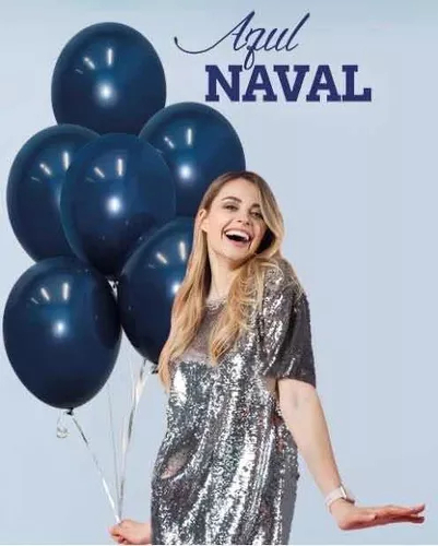 Globos Latex 12 Unidades 30 Cm R12 Azul Naval Comprar Oferta - Imagen 2