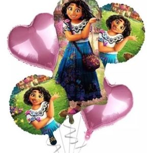 Globos Decoracion Encanto Mirabel Corazones Rosados Niña