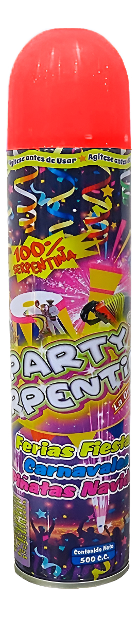 Serpentina Fiesta Carnaval Liquida Cumpleaños Spray 350 Ml