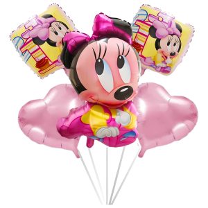 Globos Minnie Rosado Mickey Mouse Fiesta Niña Cumpleaños