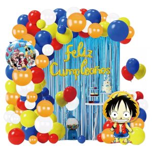 Kit Fiesta One Piece Luffy Decoracion Globos Cumpleaños Top