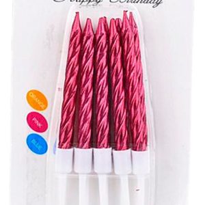 Velas Metalizadas Cromadas Pastel Torta Ponque Fucsia C Hoy