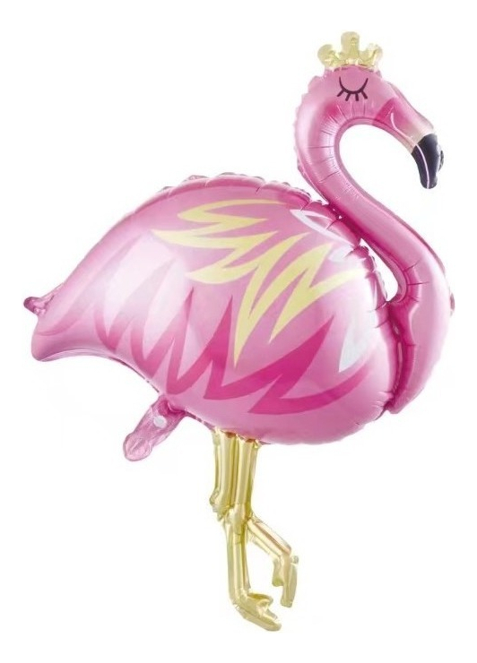 Globo Metalizado Flamingo Rosado Corona 93x80cm Comprar Ya