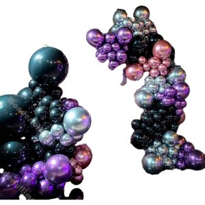 Arco Globos Morado Plateado Negro Oro Rosa Boda Grado Oferta