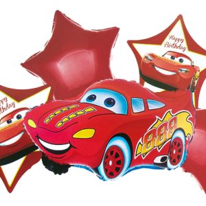 Globos Bouquet Kit Cars Decoracion Rayo Mc Queen Rojo Carro