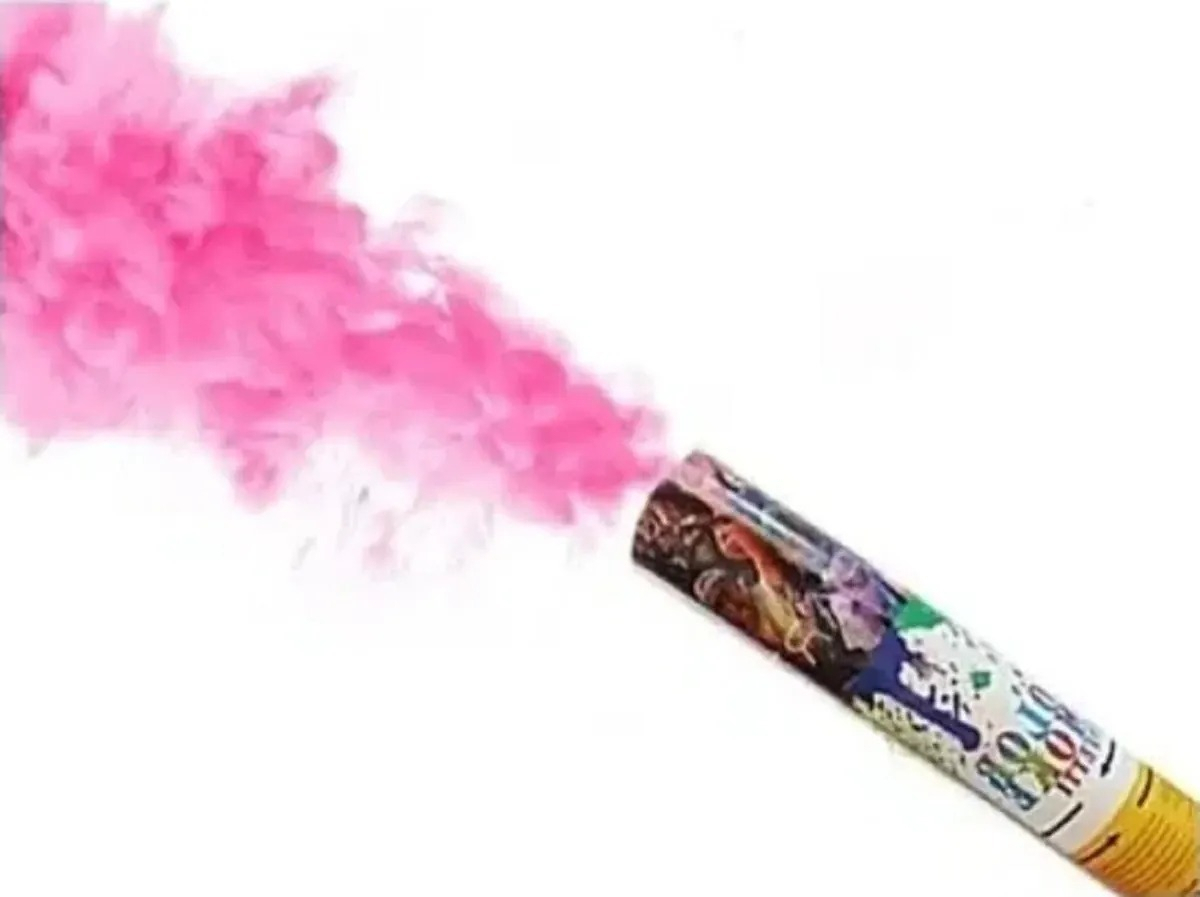 Lanza Confeti Polvo Rosa Baby Shower Revelacio Sexo Niña