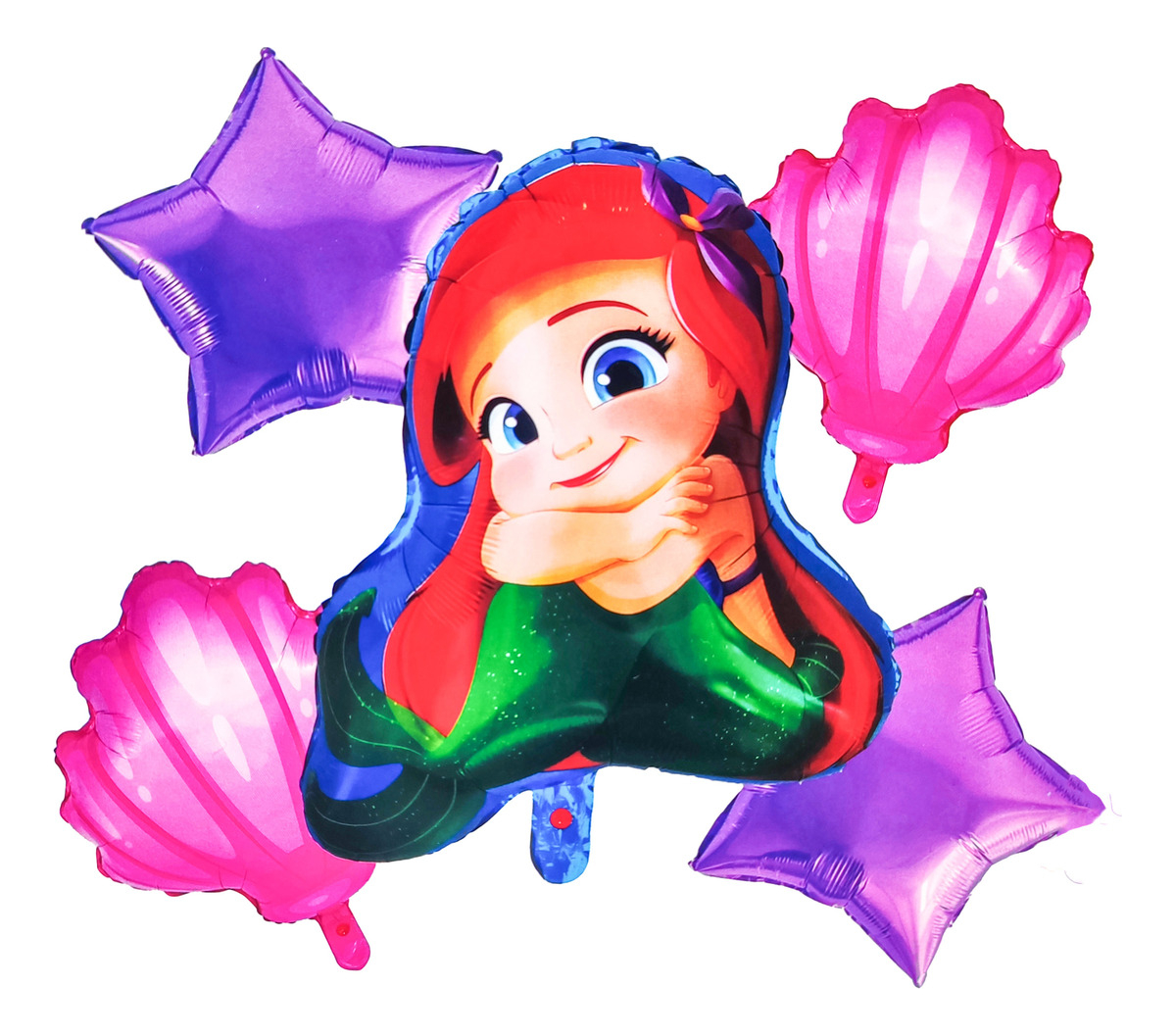 Globos Bouquet Sirenita Baby Ariel Princesas Disney Marino