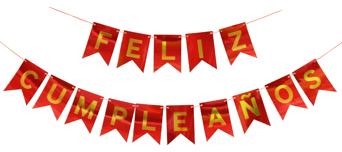 Guirnalda Feston Letrero Feliz Cumpleaños 2 Metros Largo - Imagen 18