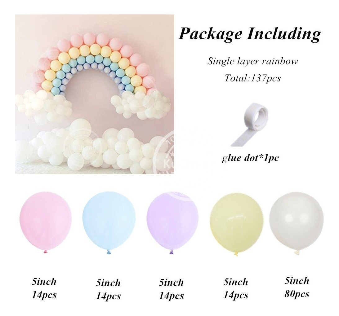 Decoracion Arco Globos Arcoiris Unicornio Rosado Comprar - Imagen 3