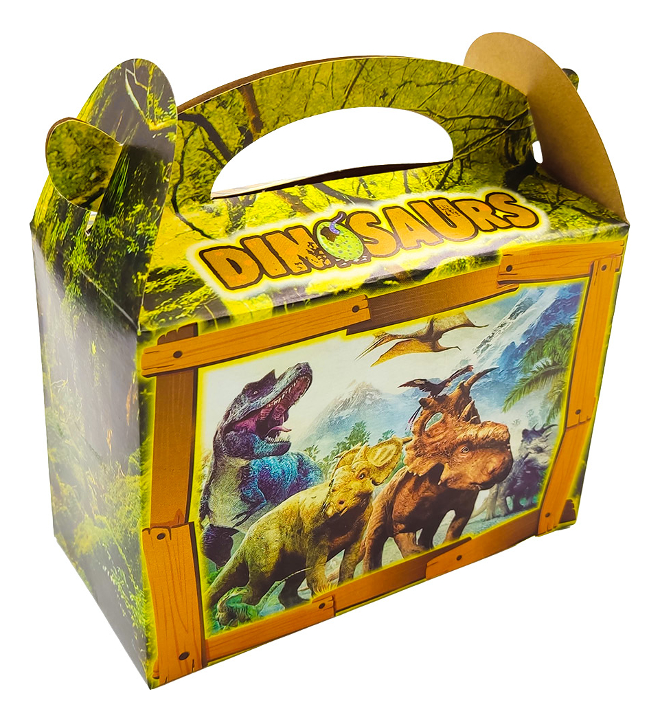 Caja Feliz Fiesta X12 Unidades Dinosaurios Animales