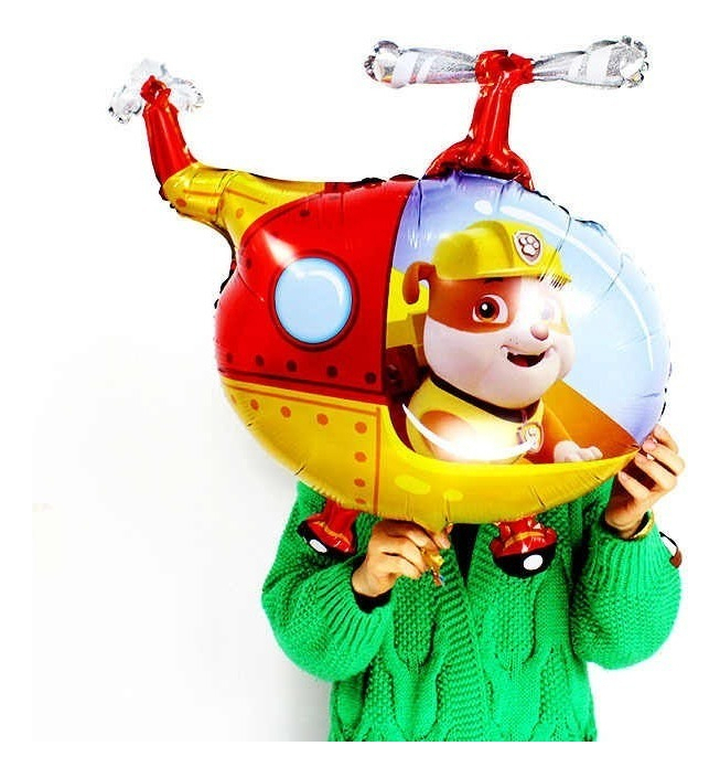 Globo Patrulla Canina Helicoptero Chase Rubble 67 X 55 Cm - Imagen 2