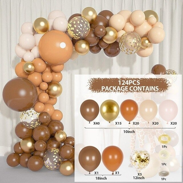 Decoracion Globos Safari Cafe Arco Boda Cumpleaños Grado - Imagen 3