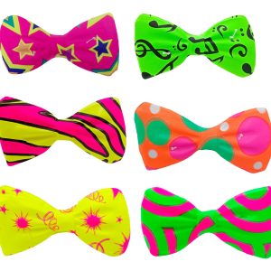 Corbatin Fiesta Neon Hora Loca Pvc Cumpleaños Uv X3 Unit
