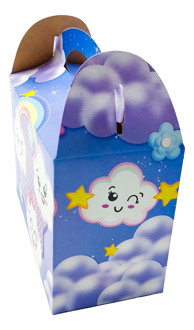 Caja Feliz Fiesta X12 Unidades Nube Arcoiris Niña - Imagen 4