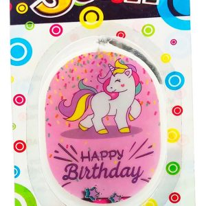 Vela Pastel Cumpleaños Fiesta Unicornio Comprar Barato Ya