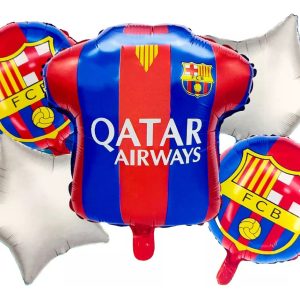 Bouquet Globos Kit Camiseta Barcelona Qatar Futbol Europeo