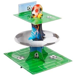 Torre Base Para Cupcakes 3 Niveles Futbol Balón Mundial