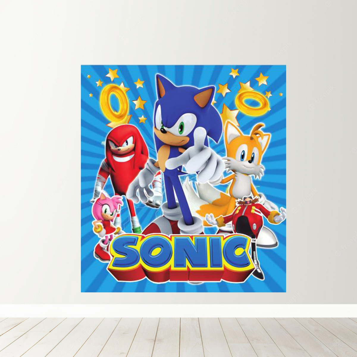 Fondo Sonic Video Juego Azul Niño Feliz Cumpleaños Fiesta - Imagen 2