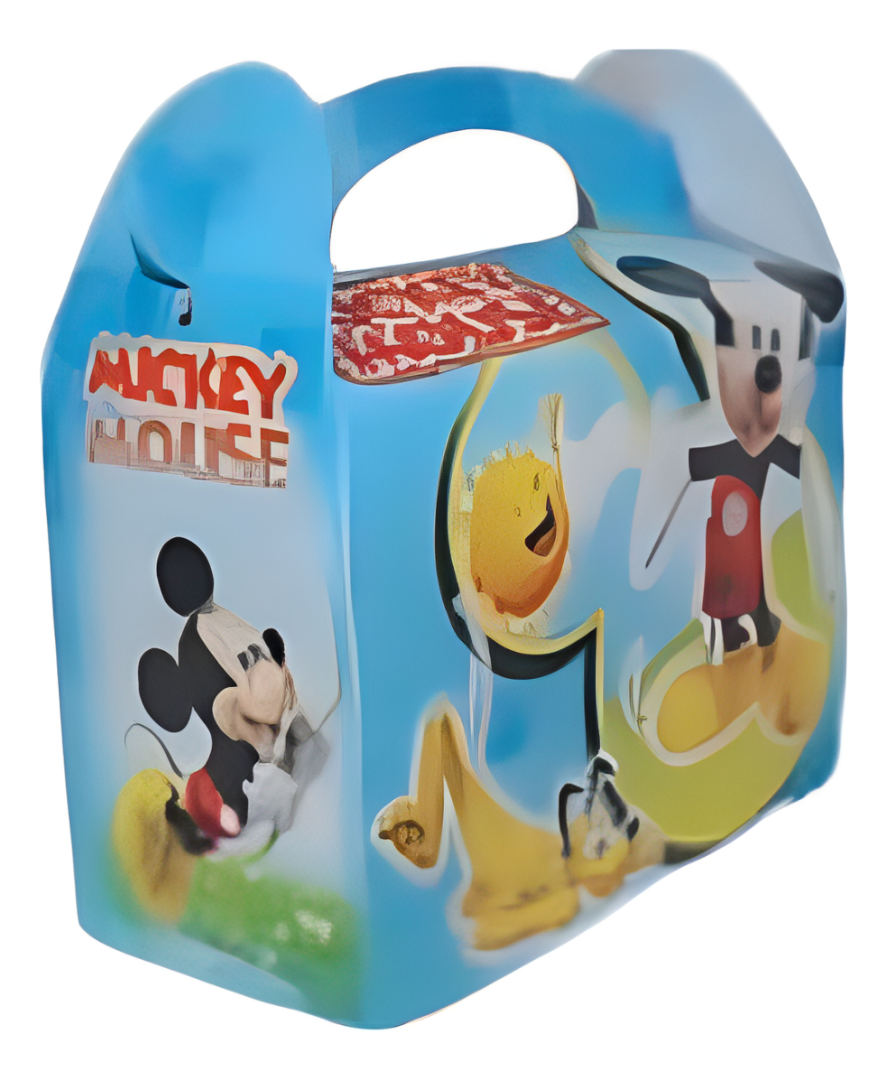 Caja Mickey Mouse Cumpleaños Azul Regalo Fiesta X6 - Imagen 3