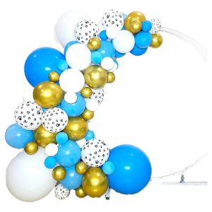 Arco Globos Azul Dorado Perro Animales Mascota Comprar Ya