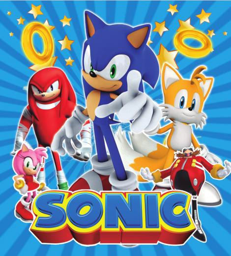 Fondo Sonic Video Juego Azul Niño Feliz Cumpleaños Fiesta