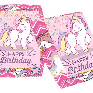 Platos Unicornio Rosado Fiesta Decoración Arcoíris X12