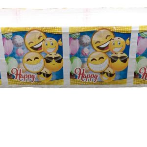 Decoracion Mantel Fiesta Plastico Emojis Emoticones Happy