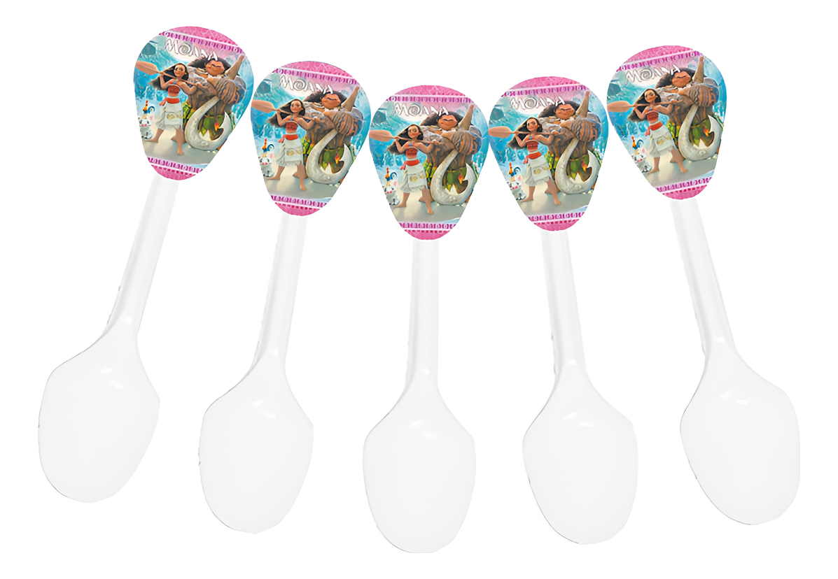 Cucharas Moana Decoracion Mesa Ponque Cumpleaños Hawai X12