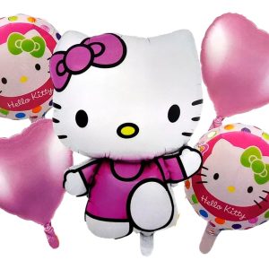 Decoración Globo Bouquet Hello Kitty Fucsia
