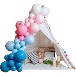 Semiarco Globos Azul Rosado Fucsia Revelacion Oficiona Envío