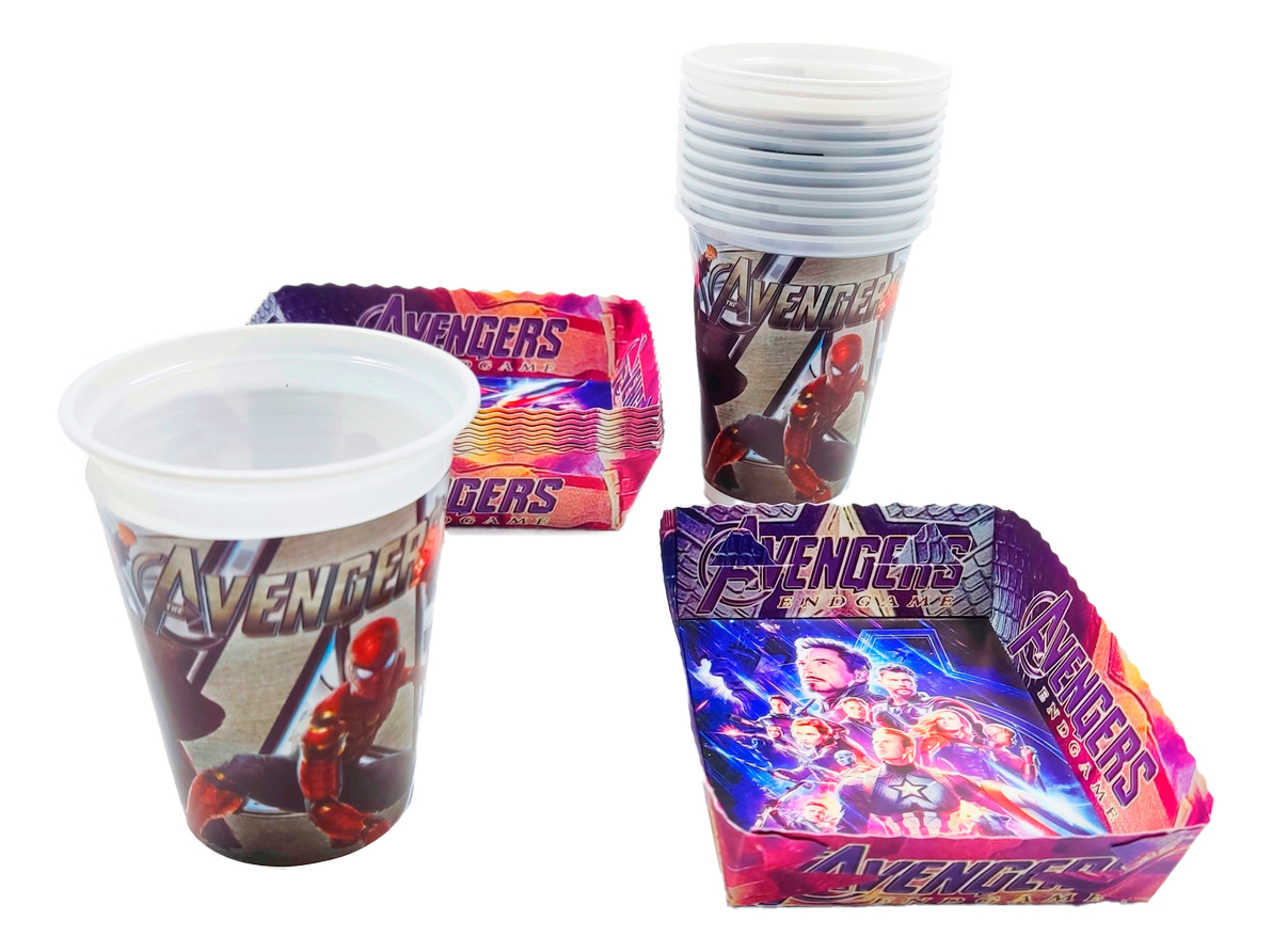 Kit 12 Vasos Platos Decorativos Avengers Comprar Oferta Hoy