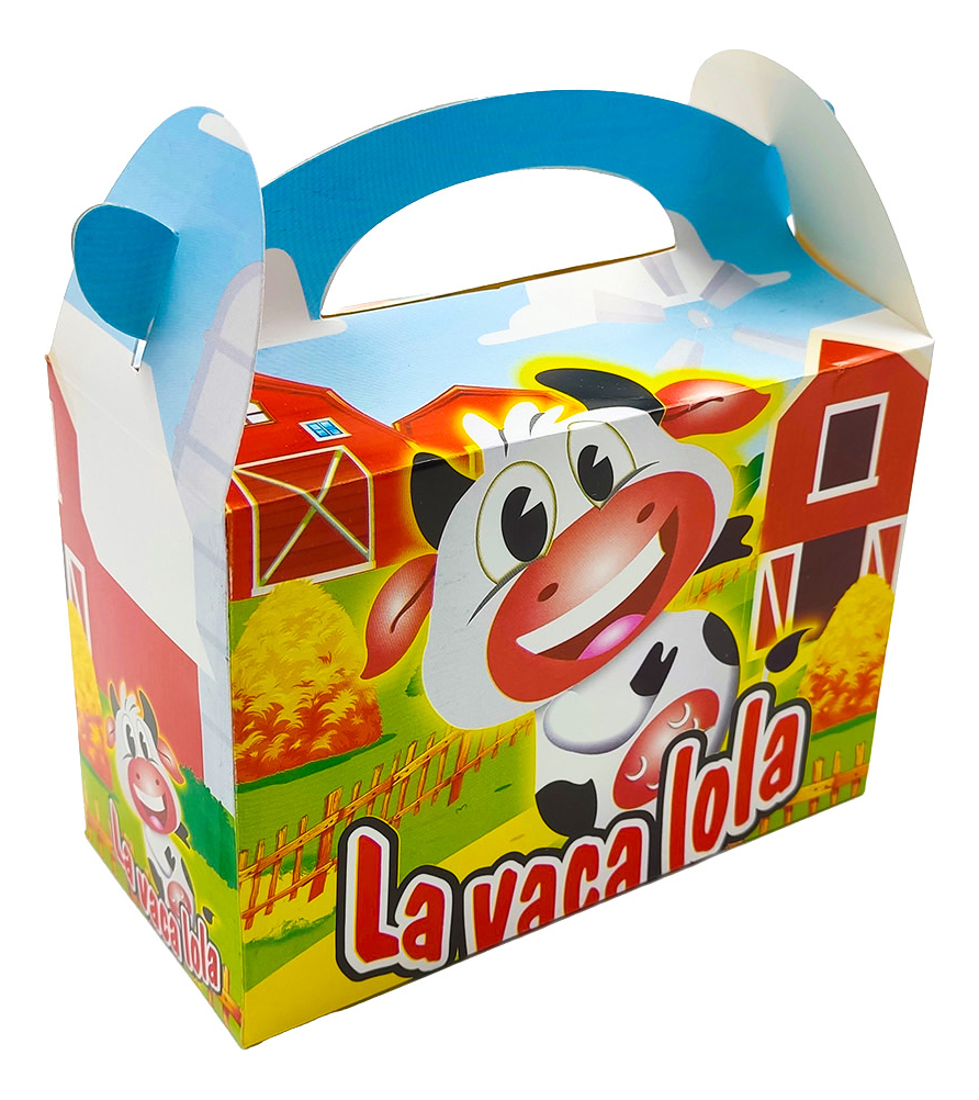 Caja Feliz Fiesta X6 Unidades Vaca Granja Animal Ya - Imagen 2
