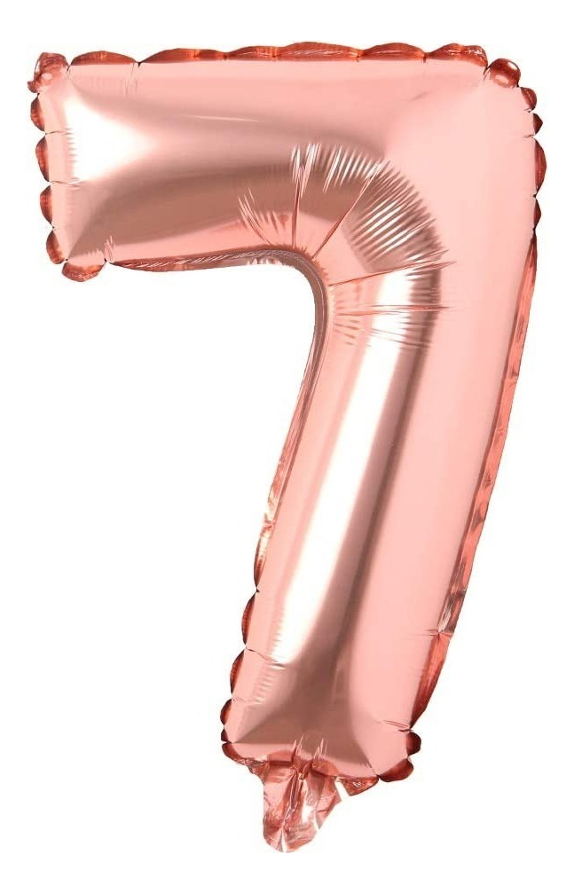Globo Numero Oro Rosa 1 2 3 4 5 6 7 8 9 0 Altura 40cm Barato - Imagen 8